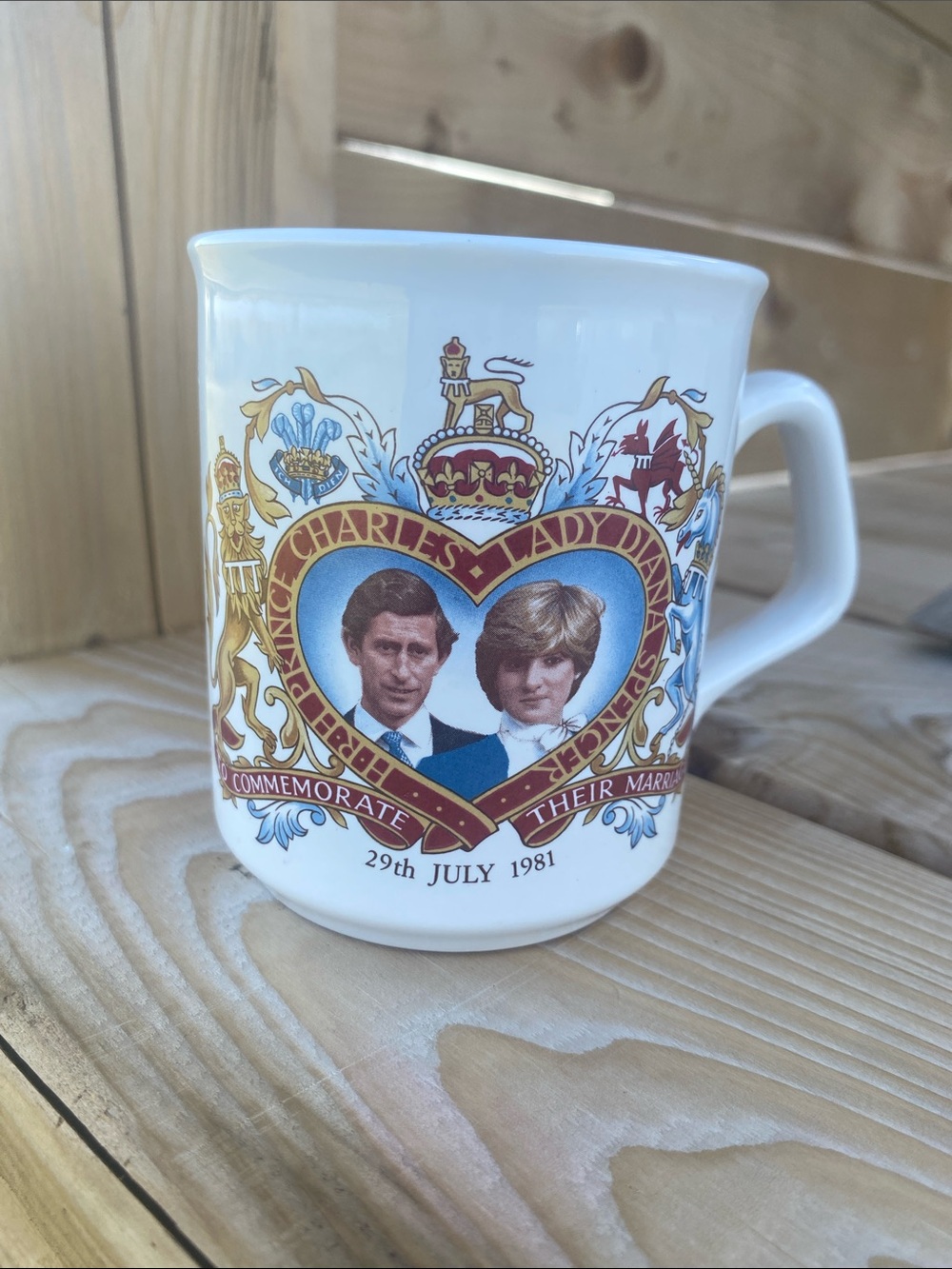 Prince Charles Lady Diana Marriage Commemorative Coffee Tea Mug 1981 England